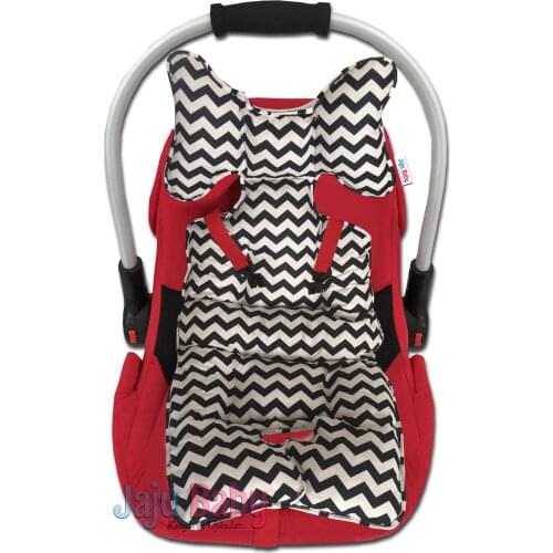 Jaju Baby Black Zigzag Car Seat Cushion - Stroller Cushion