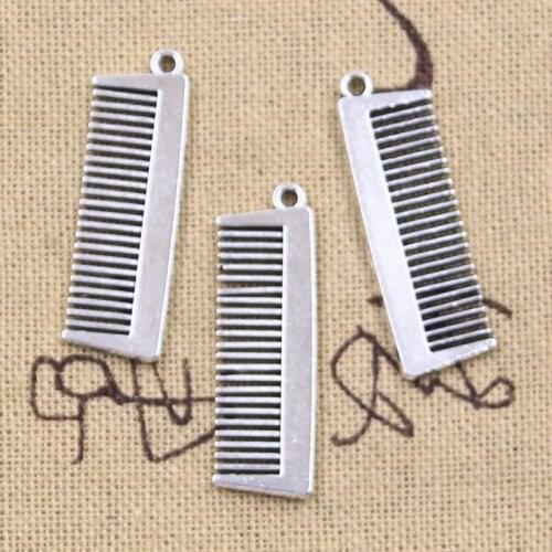 20pcs Charms Comb 32x10mm Antique Silver Color Pendants DIY Crafts Making Findings Handmade Tibetan Jewelry