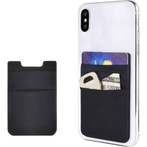 Lycra Cell Phone Sticker Firmly Adhesive Stick Back Cover Credit Card Holder