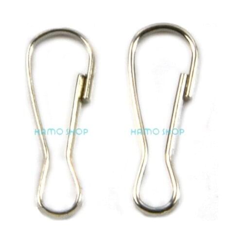 100pcs 16mm Metal Snap Lanyard Clips Hooks Carabiner Camping Loaded Clasp Keyring Buckle