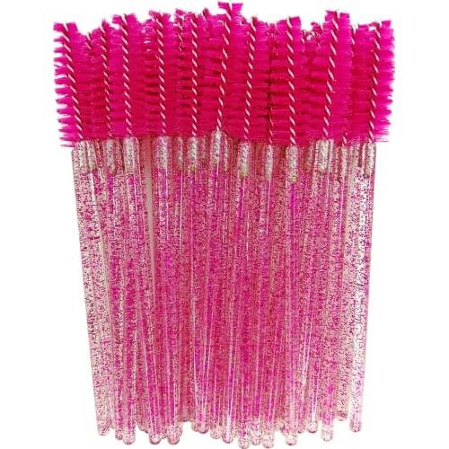 Crystal Micro Mascara Applicator Extension Spoolie Cleaning Eyelash Brush