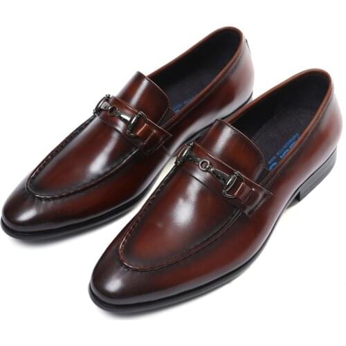 Fashion Deep Brown / Black Summer Fathers Shoes Soft Genuine Leather Wedding Shoes Male Party Shoes