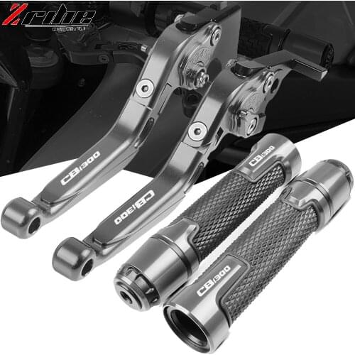 Motorcycle Adjustable Foldable Brake Clutch Lever Handle Grips Set Accessories For HONDA CB 1300 CB1300 X4 SC38 1997 1998 1999