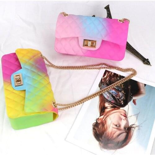2020 New Fashion Women Jelly Bag Candy Color Bags Hot Chain Bag Designer Brand Handbag Shoulder Bag Ladies Purse