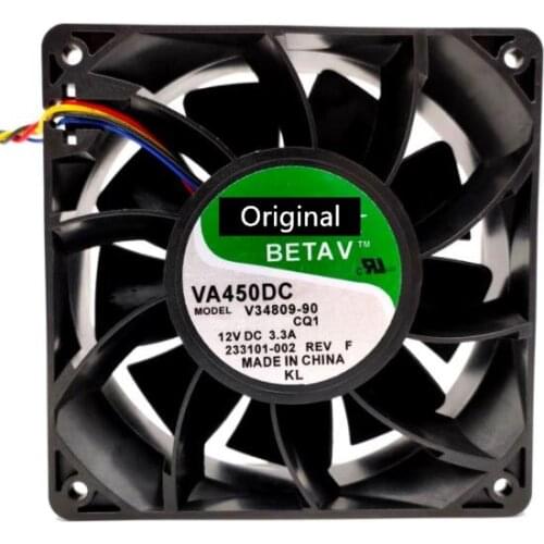 Original 100% working ForNidec V34809-90 For Bitcoin miner 120*120*38mm 12V 5200RPM 220CFM