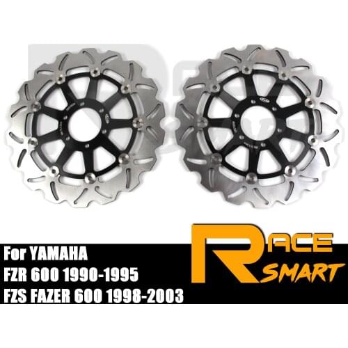 FZR600 1989 Motorcycle CNC Front Brake Disks Discs Rotor For YAMAHA FZR 600R 1990-1995 FZR-600 FZR600R 1991 1992 1993 1994 Black