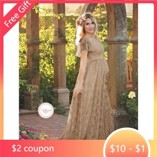 Pregnancy Dress Photography Maxi Gown Maternity Dresses For Photo Shoot Lace Clothes For Pregnant Women Dress Vestidos Shooting