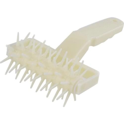 Durable Baking Tool Plastic Roller Dough Pitter Pizza Pastry Docker Portable Large White