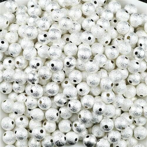 RBFHYER Silver Beads