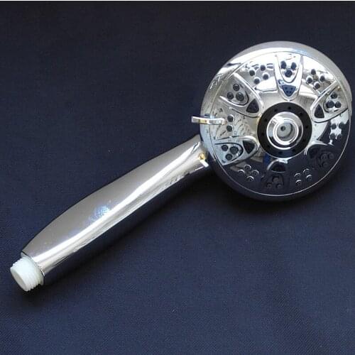 Five Gear Adjustment Round Hand Shower head Chrome Finished Rain Spray Bathroom Accessories