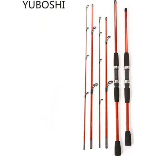 YUBOSHI quality 1.8-2.1m 3 Section Baitcasting Fishing Rod Travel Ultra Light Casting Spinning Line 6-14lb M Rod Fishing Tackle