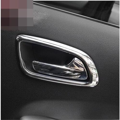 For Dodge Journey JUCV Fiat Freemont 2011-2018 Interior Handle Bowl Insert Trim Protector Panel Chrome Car Styling Accessories