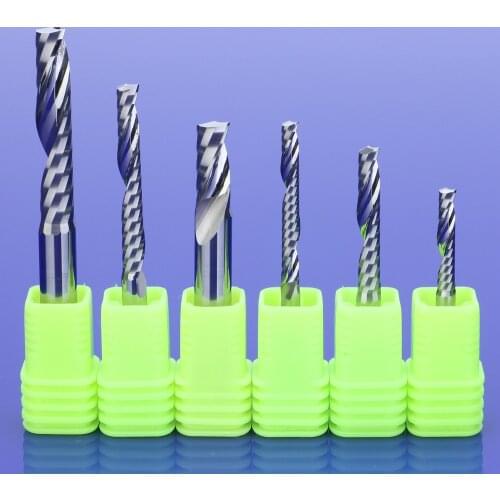 1pcs AAA TOP Single Flute Spiral Cutter CNC End Mill Carbide router bit For Acrylic PVC MDF Milling Cutter