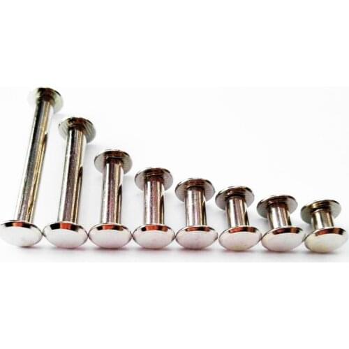 10PCS M5x4-50mm 304 Stainless Steel Leather Bag Belt Photo Scrapbook Album Book Post Binding Screw Chicago Screw Nail Rivet Bolt