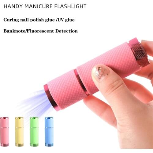 2-5 Hours UV Banknote Manicure Mask Detection Lamp 395nm Purple Fluorescent Agent Identification Pen LED Gift Flashlight#LD72