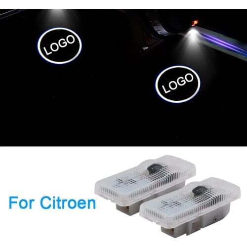 2PCS Car Door LED Logo light For Citroen C4L C2 C8 C5 C4 C3 car LED Ghost Shadow Projector Laser Courtesy Logo door Light