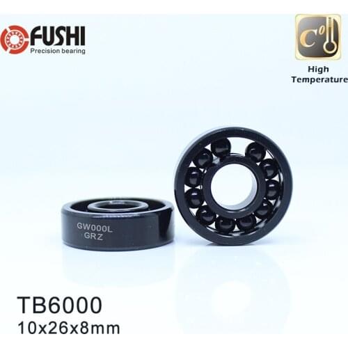 6000 High Temperature Bearing 10*26*8 mm ( 2 Pcs) 500 Degrees Celsius Full Ball Bearing