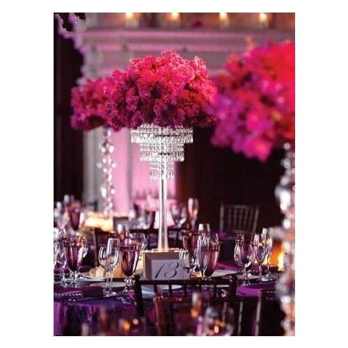 80cm Tall transparent Wedding Crystal Flower Vase Table Centerpieces