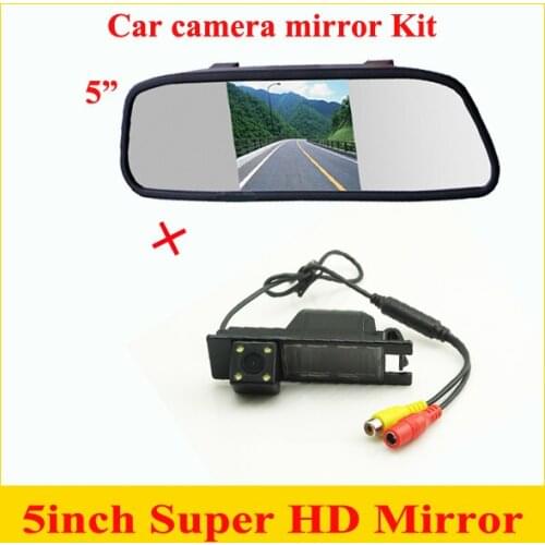 Car monitor mirror HD 5inch + car backup parking rear view camera forOPEL Astra H/Corsa D/Meriva A/Vectra C/Zafira B, Car camera