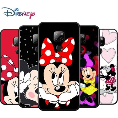 Disney Cartoon Mickey Minne for Huawei Mate 40 RS 30 20 X 10 P Smart Z S Lite Pro Plus 2021 2020 Black Phone Case