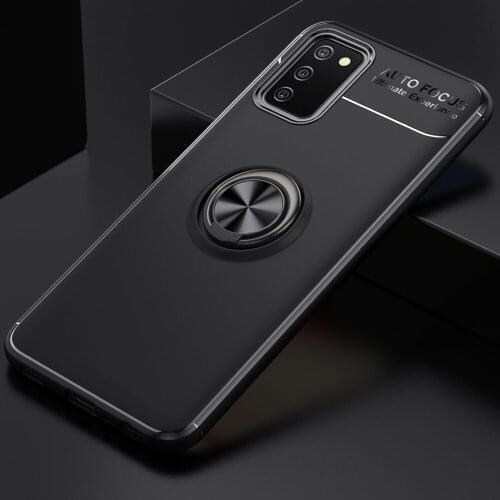 A02 Finger Ring stand case for Samsung Galaxy A02 Case Cover Car Holder Stand Silicone Cover for Galaxy A 02 Capa