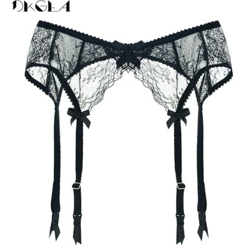 Fashion New Black Stocking Garters Lace Embroidery S M L XL Size Ultrathin Sexy Women Stocking Suspender Belt White Temptation