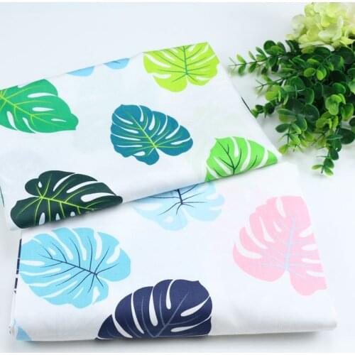 DIY leaves Pattern Twill Cotton Fabric Bundle Sewing Quilt fabric Crafts for Sheet Pillowcase Curtain Tablecloth made