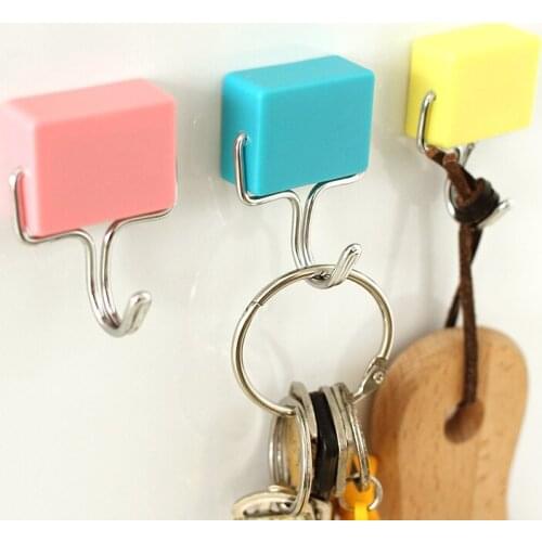 Seamless Magnetic Robe Hooks Towel Wall Hanger Hook Shopping Bag Holder Bathroom Sets Hooks For Kitchen