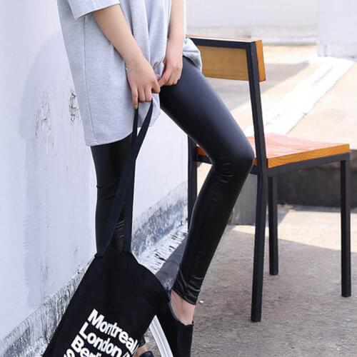 High Waist Leggings Faux Leather 2021 Fashion Sexy Thin Black Women Leggings Stretchy Push Up Leggings Plus Size