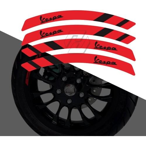 Motorcycle Wheel Decal Rim Reflective Sticker Case for Vespa Sprint GTS 50 125 150 250 300 Super