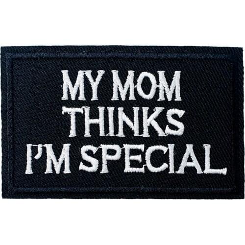 MY MOM... Size:5.0x7.9cm DIY Embroidery Badge Applique Clothes Ironing Clothing Sewing Supplies Decorative Badges