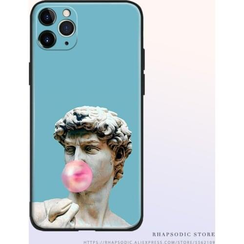 Vaporwave Statue Art Soft Silicone TPU Phone Case Cover Shell For IPhone SE 6 6s 7 8 Plus X XR XS 11 12 Mini Pro Max