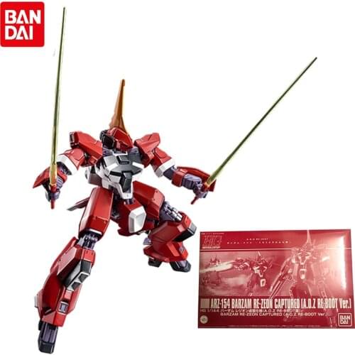Bandai Gundam Assembly Kit Anime Figure HG ARZ-154 Barzam RE-Zeon Captured A.O.Z RE-BOOT PVC Action Model Toys Collection
