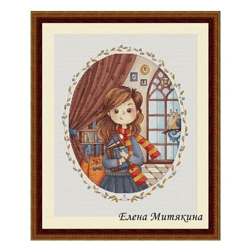 22-girl series-schoolgirl Counted Cross Stitch 11CT 14CT 18CT DIY Cross Stitch Kits Embroidery Needlework Sets