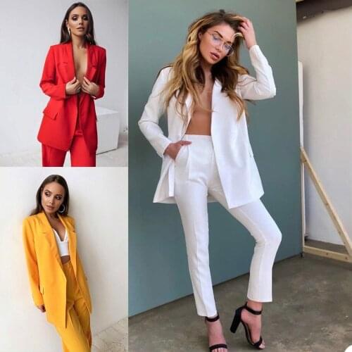 Spring Leisure Mother of the Bride Pants Suit Women Ladies Formal Evening Party Tuxedos Formal Work Wear For Wedding 2 pcs
