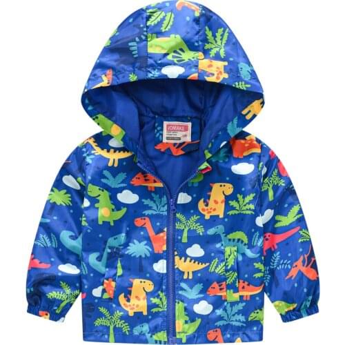 Cartoon Dinosaur Boys Coat Autumn Wear Kids Active Hoodies Jacket For Kids Sweatshirt Toddler Children Clothing