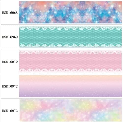 22MM 25MM 38MM 50MM 75mm Printed Pattern on Grosgrain Ribbon for diy ribbon