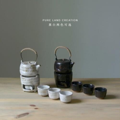 Japanese style Kung Fu tea set household small set gift set of warm tea stove ceramic Zen tea ceremony gift box