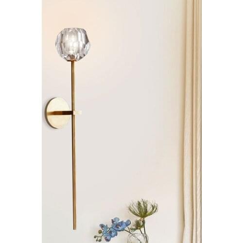 Postmodern light extravagant crystal wall lamp living room bedroom bedside lamp American style creative personality wall lamp