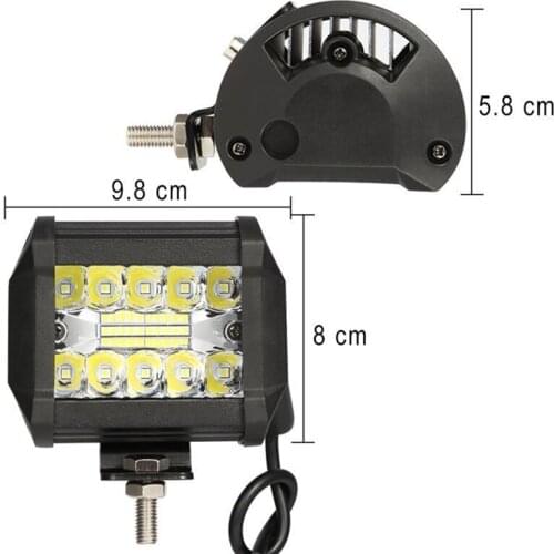 Work Light Flood Spot Combo Off-road Driving Fog Lamp Boat SUV 4" Inch 60W 20LED