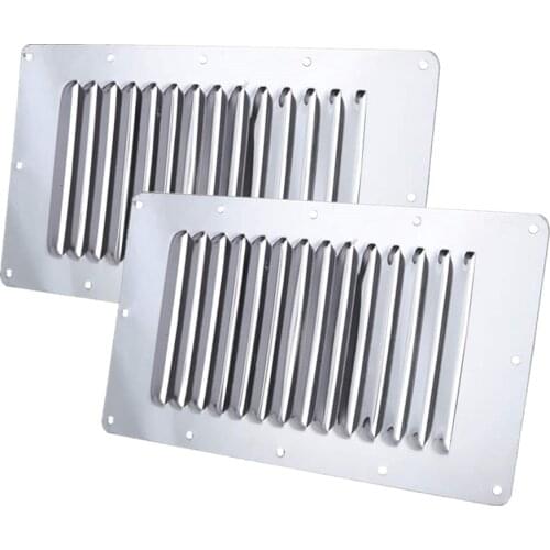 2 pieces stainless steel air vent grille wall ducting cover ventilation louvre 5*9 inches