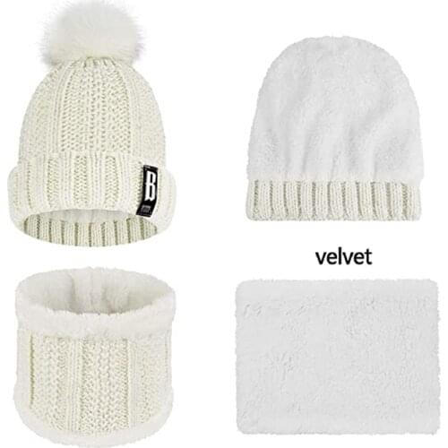 Women Winter Knitted Hat and Scarf Set Winter Gloves Socks and Earmuffs Warming Outdoor Set New