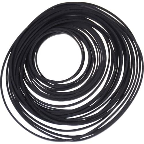 1Pack/Lot Black Rubber Small Fine Pulley Pully Belt Engine Drive Belts For DIY Toy Module Car Dia 30mm To 120mm