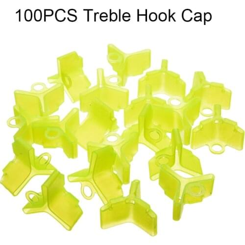 100pcs/set 5 Sizes Fishing Treble Hook Durable Cover Case Bonnet Caps Holder Bonnet Cap Safety Protector Set Fishing Accessories