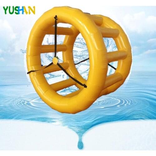 2.2m Dia inflatable Water Park Games Rental Commercial colorful Inflatable Water Wheel, Water Inflatable Roller With air pump