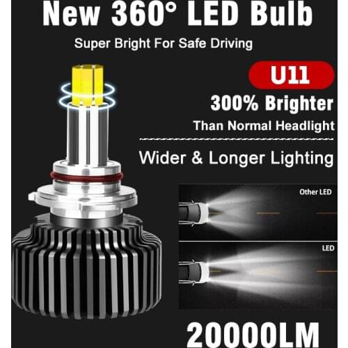 2Pcs 360 LED Chip Headlight Bulbs H1 H7 H8 H9 9005 HB3 9006 HB4 9012 H4 H11 Led lamp with CANBUS 3D Auto fog Light