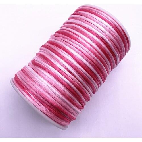 5yards/lot 2.0mm Colorful Chinese Knot Line Cord Silk Satin Cord Nylon Cord DIY String Necklace Bracelets Cord #08