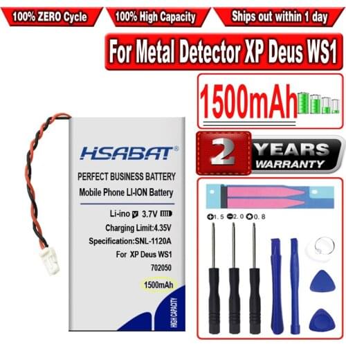 HSABAT 1000mAh Battery for Metal Detector XP Deus WS1 WS2 WS3 WS4 WS5 Metal Detector