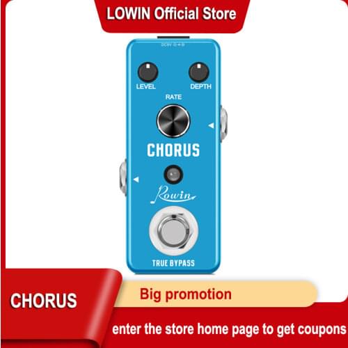 Rowin LEF-304 Guitar Analog Chorus Pedal Level Depth Knob High Warm And Clear Chorus Sound