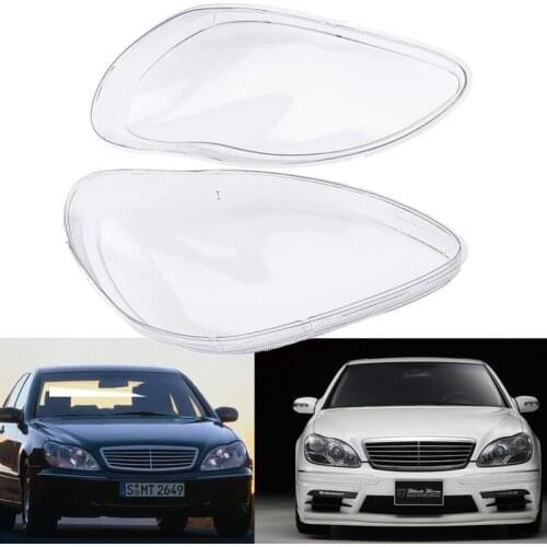 Car Left & Right Headlight Clear Lens Cover Fit For Benz W220 S600 S500 S320 S350 S280 1 Pair